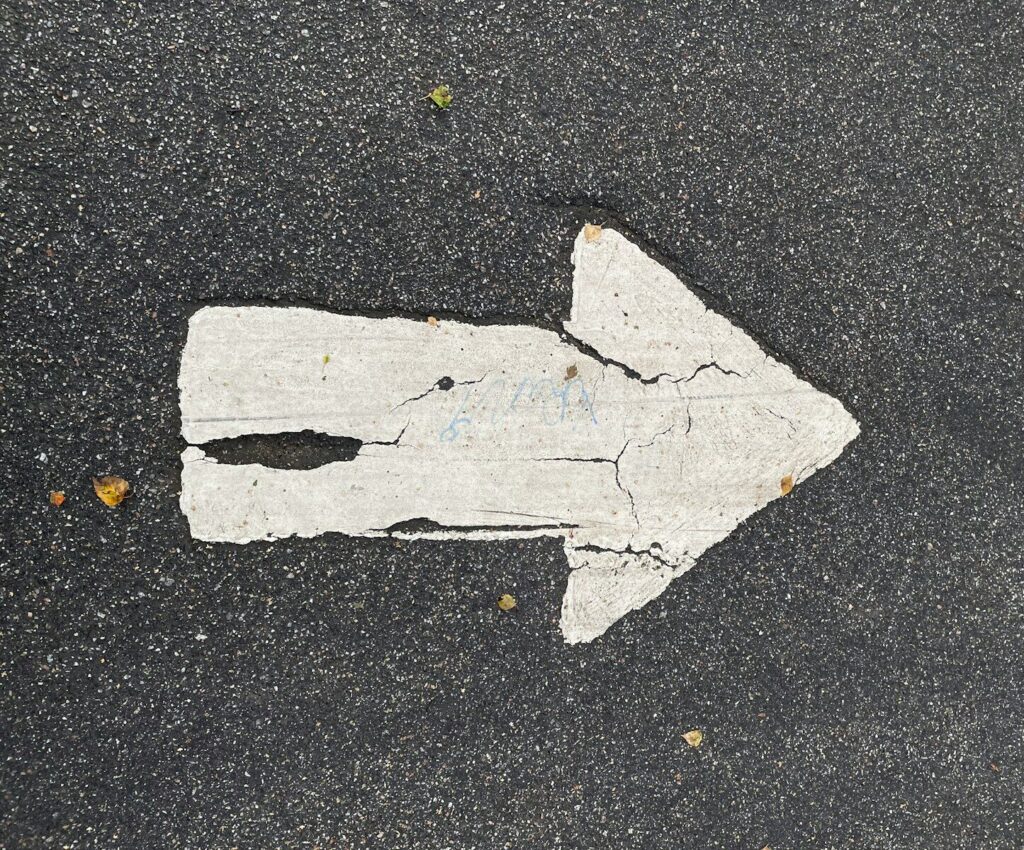 a piece of paper that has been placed on the ground